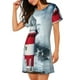 thumbnail image 2 of Easygdp Circular Lighthouse Camisón de manga corta para mujer, informal, estampado, 2 of 6