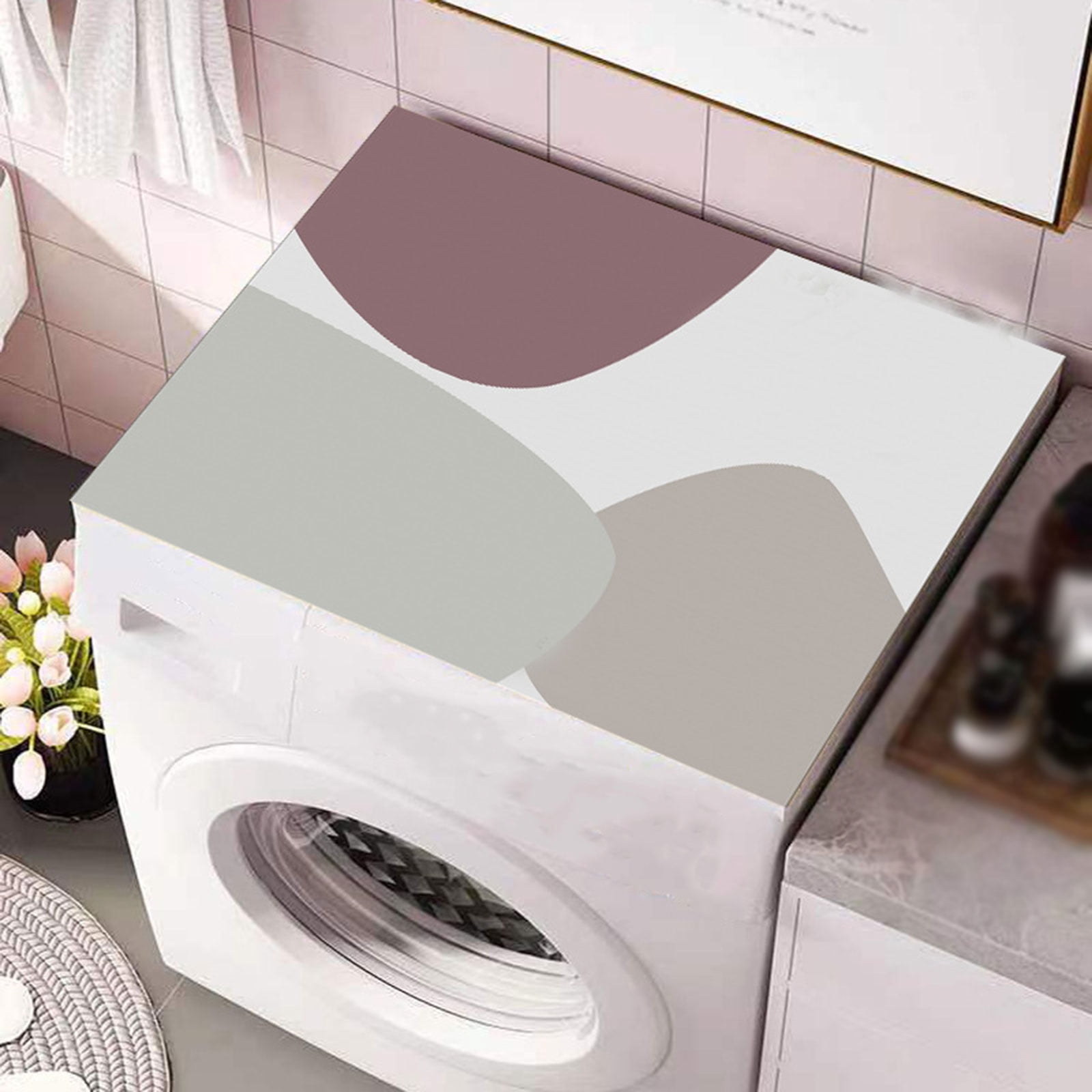 Washing Machine Pad, Non-Slip Washing Machine Cover, Top Dust Protection, Absorbent, for Fridge Coffee Machines Dryer