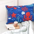 thumbnail image 4 of Kdxio Cotton Pillow Cases 16"x24" Pillowcases,Soft and Breathable Bedroom Pillow Cases-Nautical Animals-No Pillow Core, 4 of 5
