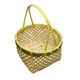 thumbnail image 1 of Cesta de frutas tejida a mano, cesta para guardar frutas y aperitivos, ideal para cocina, hogar y cafetería. Mango amarillo, 1 of 5