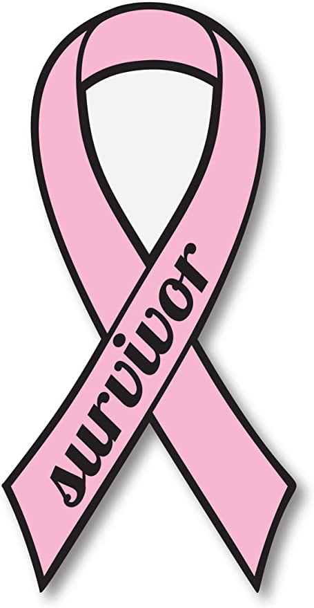 Breast Cancer Awareness Ribbon Adhesive Vinyl Decal Sticker Car Truck Window 12" 