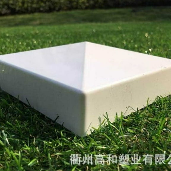 Ogitude 2pcs Fence Post Caps Plastic Outdoor Post Caps Cover Fence Post Covers Fence Poles Protector for Mailbox Lamp Post Deck Dock Piling Cap White