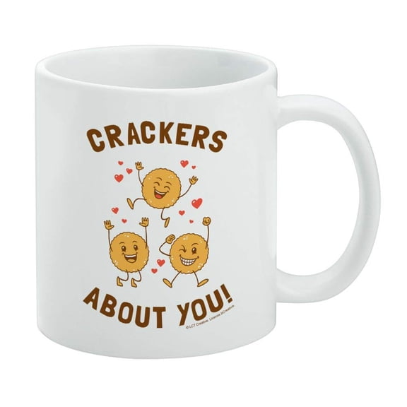 Crackers About You Crazy Love Funny Humor White Mug