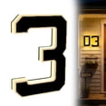 thumbnail image 2 of 1PCS 9 Inch Solar-Powered Outdoor Number Light, No Wiring, Light Up HouseNumbers for Outside with Solar Panel, Waterproof LED Address Numbers for Home, 2 of 9