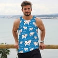 thumbnail image 6 of Lsque Cows Milk Pattern Mens Tank Tops Muscle Athletic Quick Dry Sleeveless Workout Fitness T Shirts Beach Tank Top, Loose-fit Sleeveless Shirt for Men-4X-Large, 6 of 7