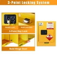 thumbnail image 4 of Lanfys 4 Gallon Safety Cabinet for Flammable Liquids， Fireproof Cabinets in Yellow for The Protection of Industrial Instruments , Storage Cabinets with Lock,Yellow, 4 of 8