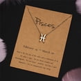 thumbnail image 6 of Mengzhiii Symbolic Version Of The Twelve Constellation Alloy Paper Card Clavicle Necklace Necklaces Pack, 6 of 6