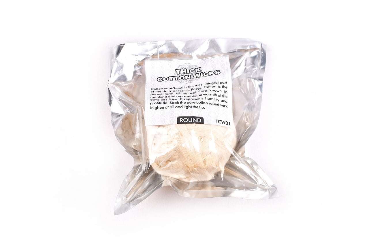 Rudra Centre Thick Cotton Wicks - Round