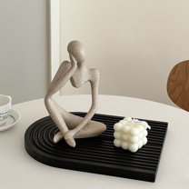 Gmogad Minimalist Abstract Sculpture - Resin Modern Art for Bookshelf, Desk & Living Room | Unique Office Decor, Creative Gift for Art Lovers