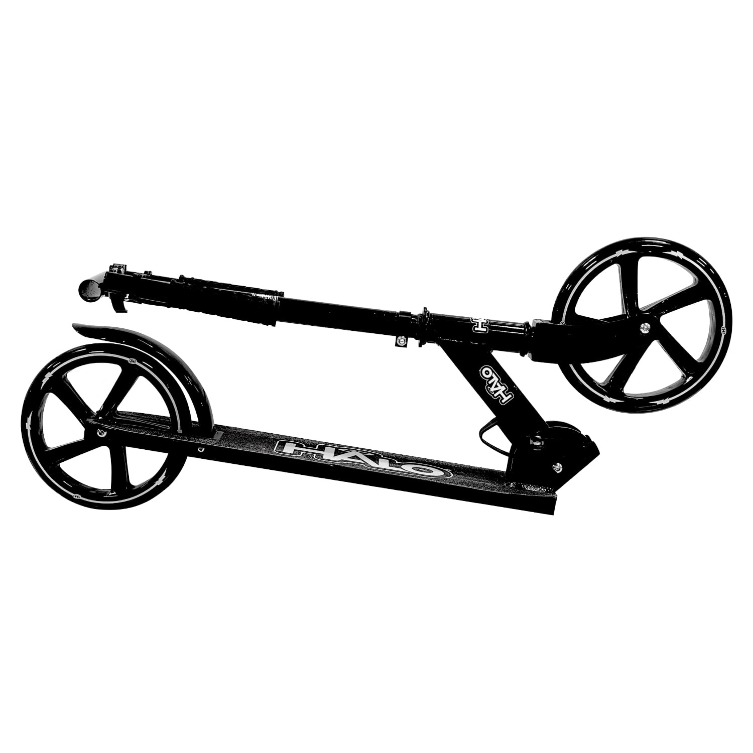 HALO Rise Above Supreme Big Wheel (8") Scooter - Black - Adults and Kids - Unisex