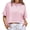 Pink, variant on Womens Oversized Crop Tops Workout Short Sleeve T Shirts Summer Casual Loose Fit Basic Tee Shirts with Pockets
