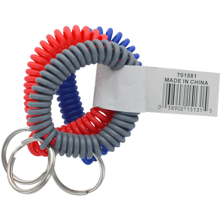 Spiral Keychain With Clip, Assorted Colors 1/pk – Skool Krafts