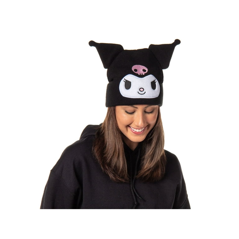 Sanrio Kawaii Teens Hello Kitty Kuromi 3D Embroidered Knit Beanie