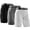 28# 3Pack:Black+Gray+White, variant on NELEUS Men's Performance Compression Shorts Athletic Workout Underwear 3 Pack,Black,US Size 3XL