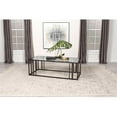 thumbnail image 2 of Adri Rectangular Glass Top Coffee Table Black Nickel, 2 of 8