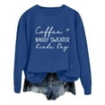 thumbnail image 1 of WEAIXIMIUNG Custom Sweatshirt Ladies Fashion Leisure Pure Color Loose Long Sleeved Printed Letters Round Collar, 1 of 4