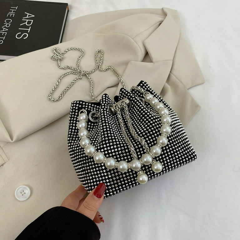 Luxury Shiny Rhinestone Diamond Square Bag Women Handbag Crystal Bling Evening  Bag Dinner Party Clutch Purse Shoulder Chain Bag - AliExpress