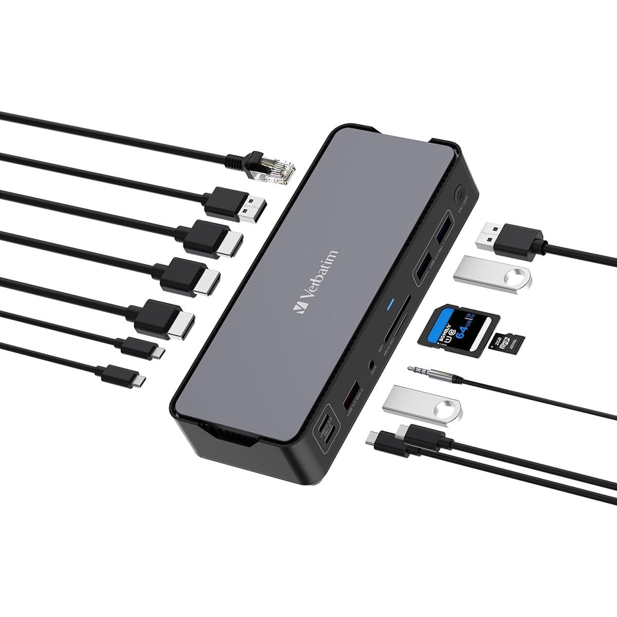 Verbatim USB-C Pro Docking Station 15-in-1 32171