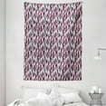thumbnail image 1 of Abstract Tapestry, Colorful Trapezoid Stripes Contemporary Surface Pattern, Wall Hanging for Bedroom Living Room Dorm Decor, 60W X 80L Inches, Magenta Pale Eggplant Black White, by Ambesonne, 1 of 2