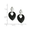 thumbnail image 2 of Sterling Silver and Cubic Zirconia Brilliant Embers Dangle Post Earrings - Measures 24x13mm Wide, 2 of 2