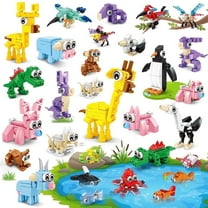 Hogokids 20 Pack Party Favors for Kids Building Set, 60 Kinds of Animals Building Blocks Toy Set for Goodie Bags Stuffers