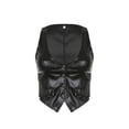 thumbnail image 1 of Fortune Women Vintage PU Leather Vest Sleeveless Button Closure Design Slim Fit Tank Top, 1 of 9