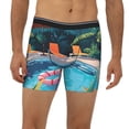 thumbnail image 2 of Rateoe Tropical Poolside Relaxation Print Men’s Underwear Boxer Briefs Soft Comfortable Underwear Boxer Briefs, Long Leg Briefs,Anti-chafing Boxer Briefs, 2 of 7