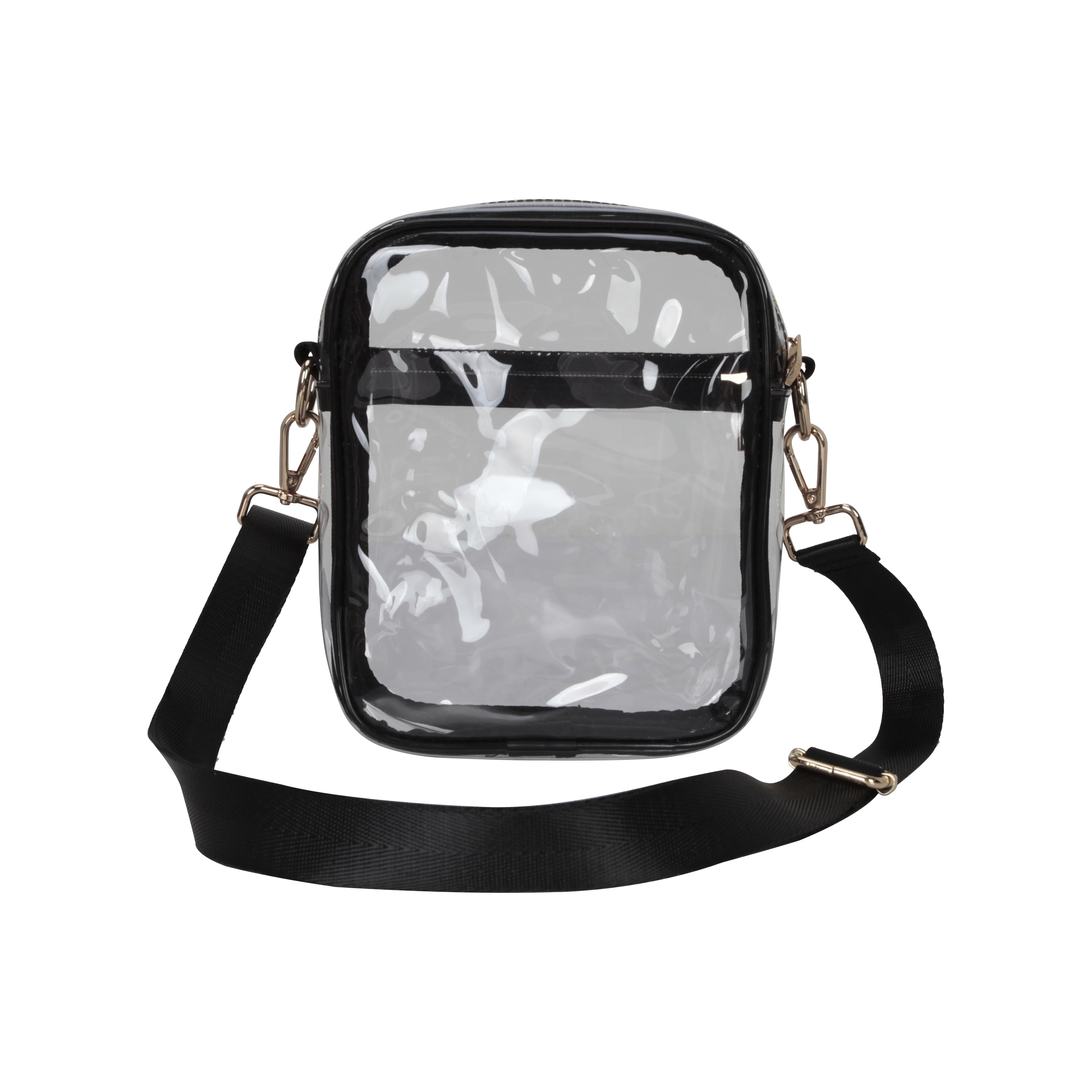Hello Hobby Cell Phone Handbag, Customizable Transparent Purse for Stadiums, Concerts, and Everyday Use, Black