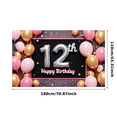 thumbnail image 4 of Decorative Design Banner Balloon Decoration 12th Birthday Banner Colorful Theme for Birthday Party Kids Celebration Indoor Decoration, 4 of 8
