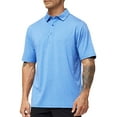 thumbnail image 1 of MIER Men's Golf Polo Shirt Sun Protection Outdoor Sports Shirt Moisture Wicking,Light Blue,XL, 1 of 1