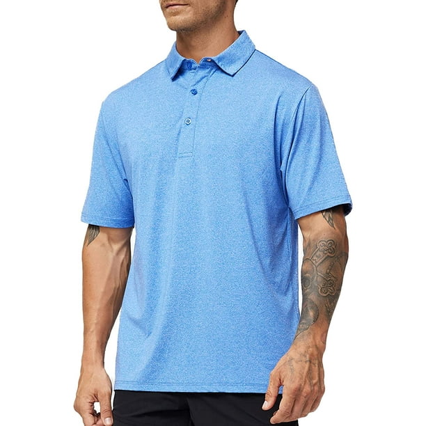 light blue golf shirts