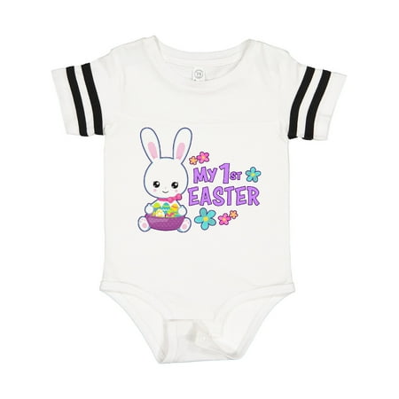 

Inktastic My 1st Easter with Bunny and Easter Basket Gift Baby Girl Bodysuit