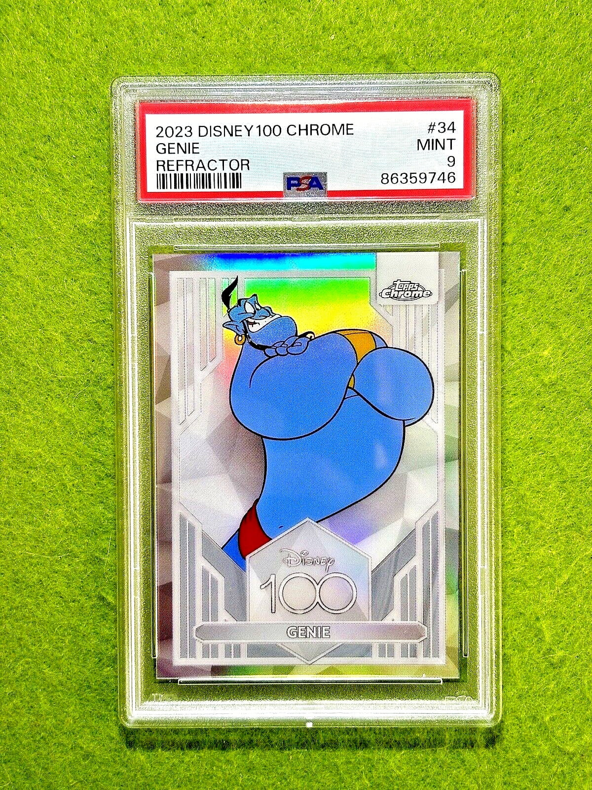 PLUTO of MICKEY MOUSE Disney 100 REFRACTOR POP 1/1 PSA 8 Card 2023