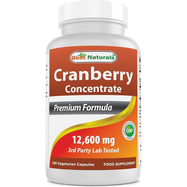 Best Naturals Cranberry Extracto 50:1 Apoyo Inmunológico y Antioxidante 180 Cápsulas