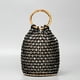 thumbnail image 1 of Zhuge Bolso de hombro tejido para mujer, bolso de mano tejido, bolso de mano tejido elegante para playa de verano, bolsos de hombro de 7,87 x 7,87 x 12,25 pulgadas (negro), 1 of 4