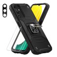 thumbnail image 1 of Aggxpf for Samsung Galaxy A54 5G Phone Case with Screen Protector & Camera Lens Protector, Rugged Phone Cover with Metal Ring Stand, Black, 1 of 6