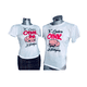 thumbnail image 3 of Playera Duo Parejas 2 Piezas Estampado de Cochinitos Color Blanco Talla Grande Marca Emil SaEs, 3 of 4