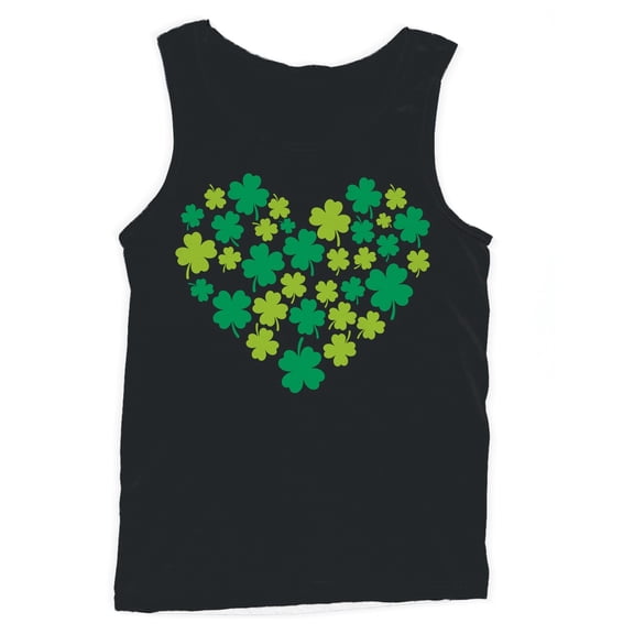 Shamrock Heart Lucky Clover St. Patricks Day Design Men's Tank Top