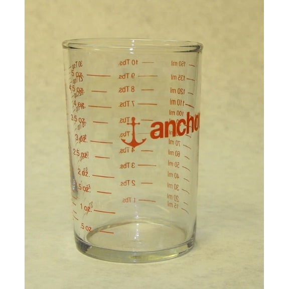 5 Oz. Bar & Kitchen Graduated Measuring Glass Tempered Jigger & Shot Multi Tool