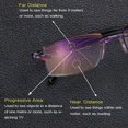 thumbnail image 3 of 2024 Bifocal Progressive Reading Glasses Diamond-cut Men Blue Light Blocking Multifocal Eyewear Ultralight Rimless Eyeglasses Bifocal black +350, 3 of 6