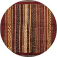 thumbnail image 1 of Ahgly Company Tapis Rond Abstrait Rouge Foncé pour Intérieur, 6 Pieds Rond, 1 of 6