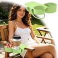 thumbnail image 2 of Clip-On Drink Holder, Universal Beach Chair Cup Holder with Secure Clamp, Portable Desk Bottle Stand for Table, Pool, and Outdoor Use, 2 of 5