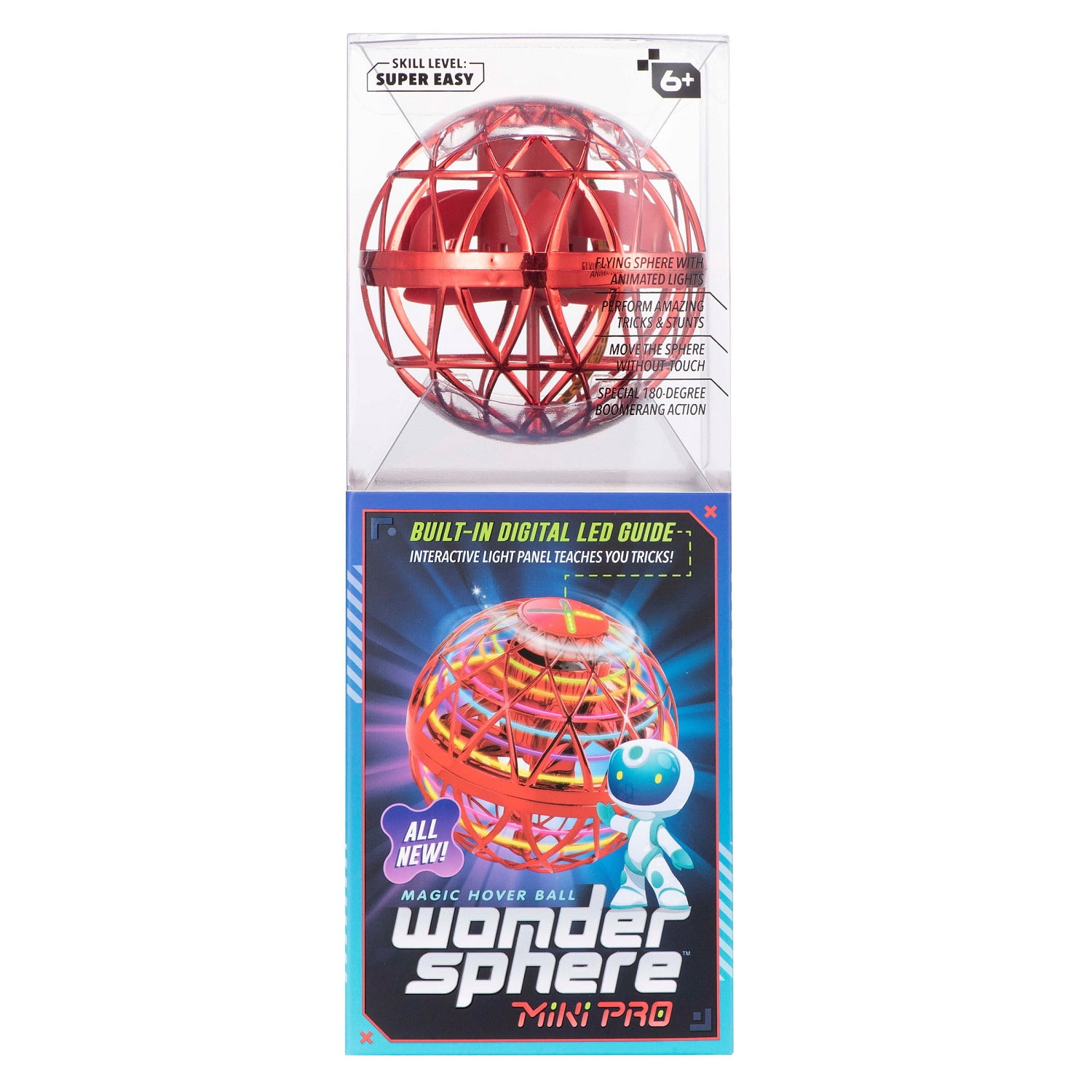 Wonder Sphere Amax  Magic Mini Pro  Hover Ball- Blue Color- Skill Level Easy- Novelty & Gag Toys, RC, STEM Certified - 2 pack