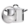 thumbnail image 1 of Tramontina Lock & Drain 3 Pc - 8 Qt Stainless Steel Covered Stock Pot, 1 of 9