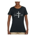 thumbnail image 2 of Wild Bobby John 3:16 Cross Inspirational/Christian Women Graphic Tee, Black, Medium, 2 of 5