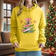 thumbnail image 2 of Enjoytime Womens Sweatshirt Christmas Printed Casual Pullover Hoodie Cute Xmas Holiday Long Sleeve Hoodies with Pockets 2025 Yellow M, 2 of 4