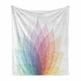 thumbnail image 1 of Abstract Soft Flannel Fleece Throw Blanket, Leaf Abstract Artwork 4 Season Flora Delicate and Nature Theme, Cozy Plush for Indoor and Outdoor Use, 70" x 90", Yellow Red Green, by Ambesonne, 1 of 6