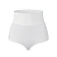 thumbnail image 4 of OSOLU Women Yoga Fashion Solid Color Pole Shorts Brief Knicker Hollow Panties Dance Wear Stretchy Running Joggers Sports Soft Tummy Control Workout Athletic Gym Bottoms White S, 4 of 7