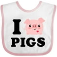 thumbnail image 3 of Inktastic I Love Pigs Boys or Girls Baby Bib, 3 of 4