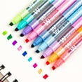 Mbxmh 10 Colors Erasable Highlighters Assorted Colors Wide and Fine
